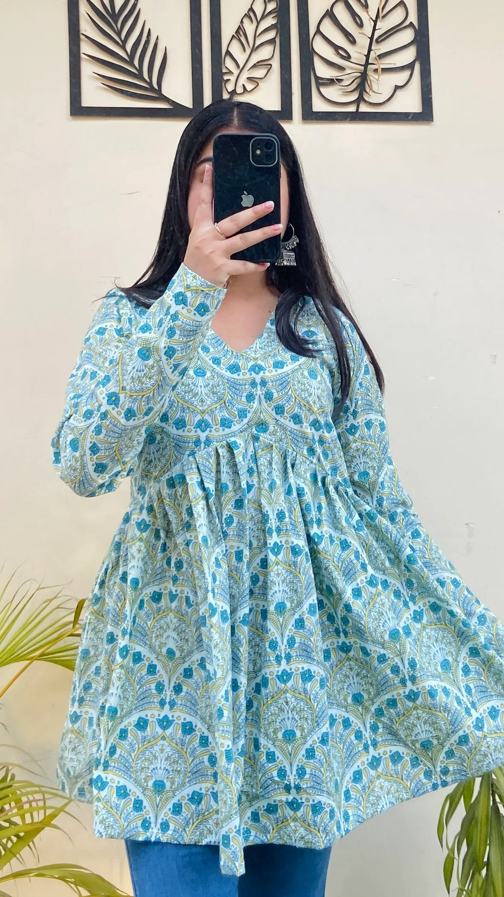 Trendy Pure Cotton Peplum Kurti