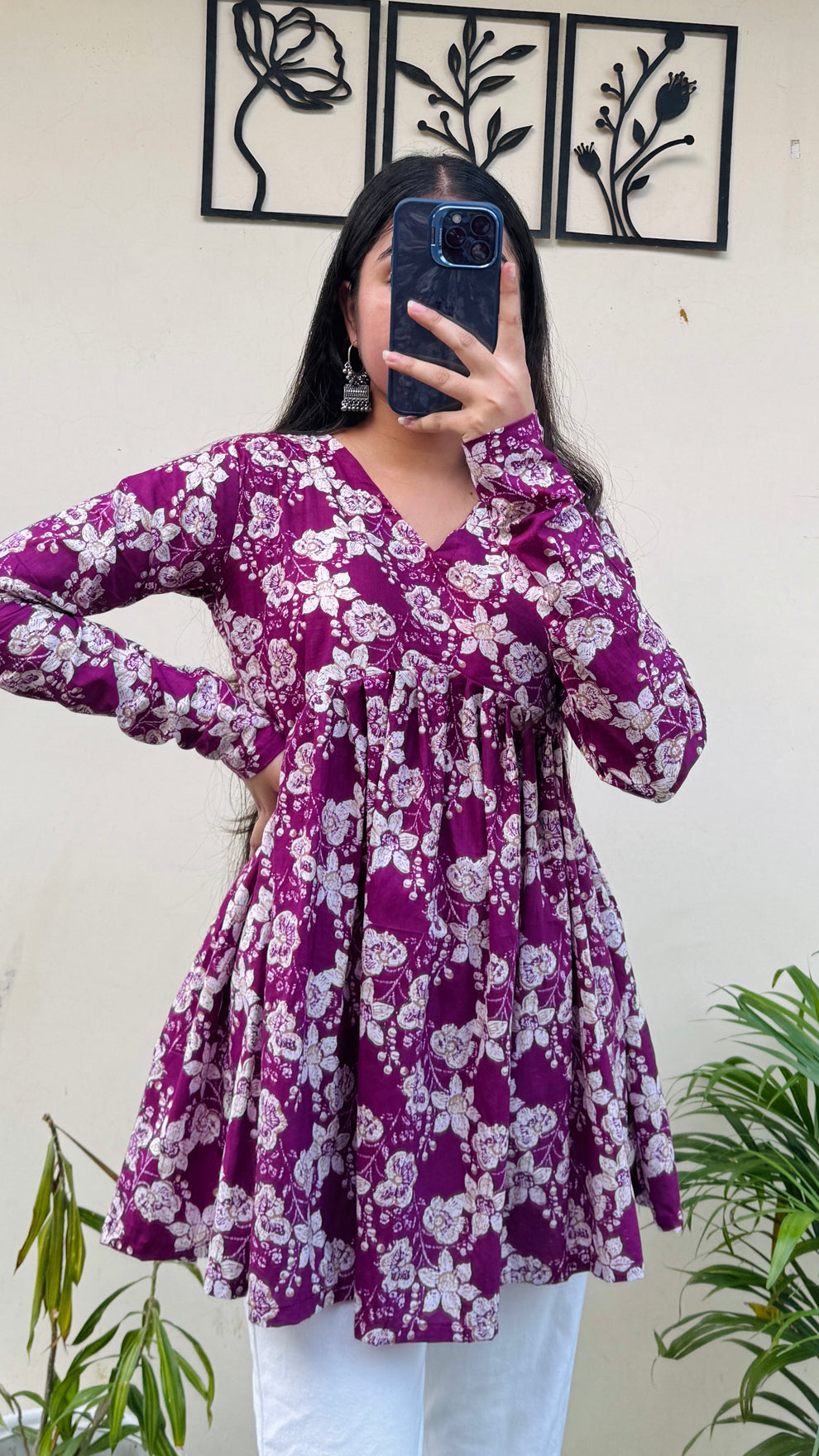Classy Pure Cotton Peplum Kurti