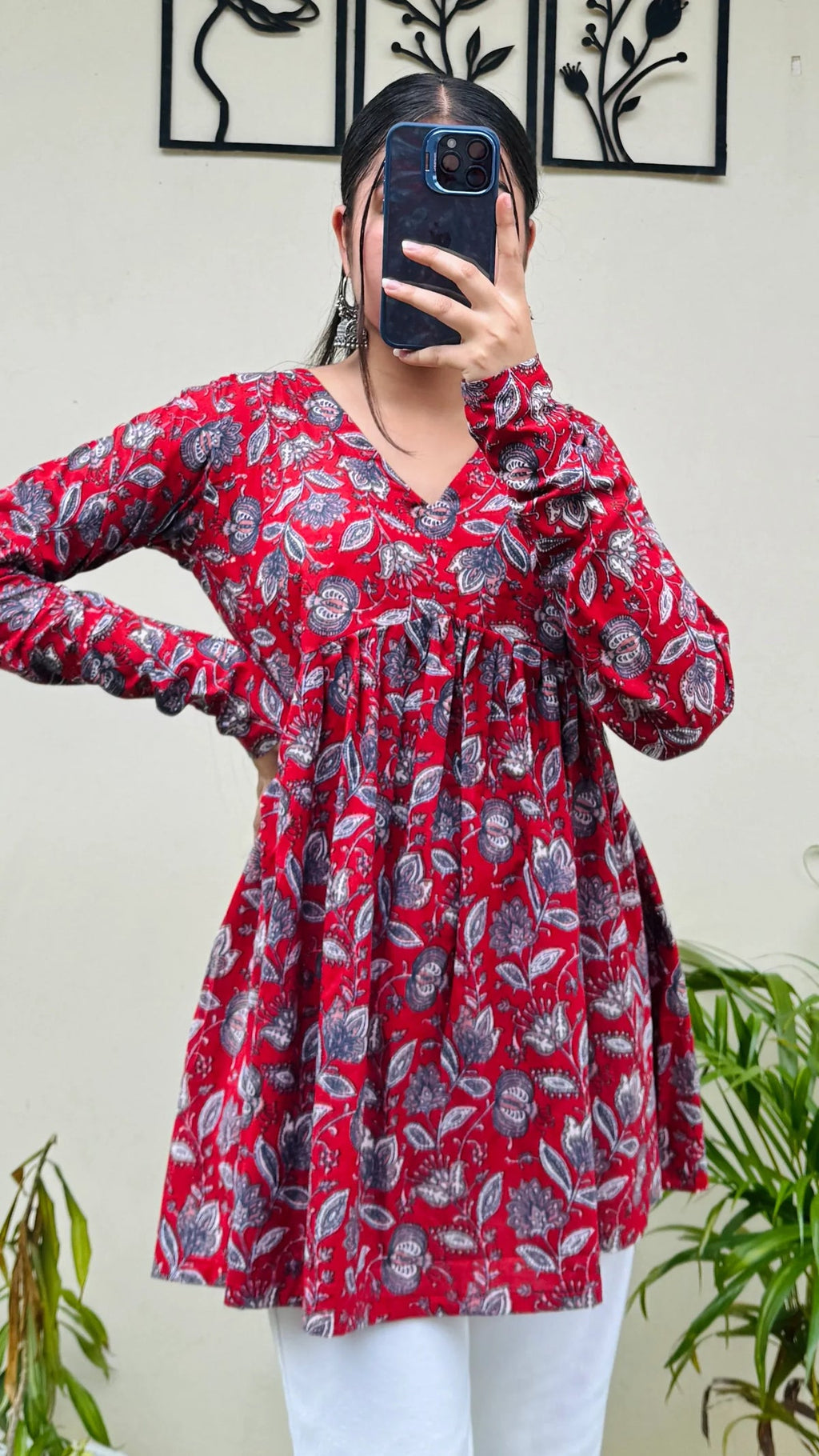 Classy Pure Cotton Peplum Kurti