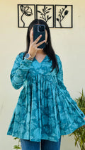 Trendy Pure Cotton Peplum Kurti