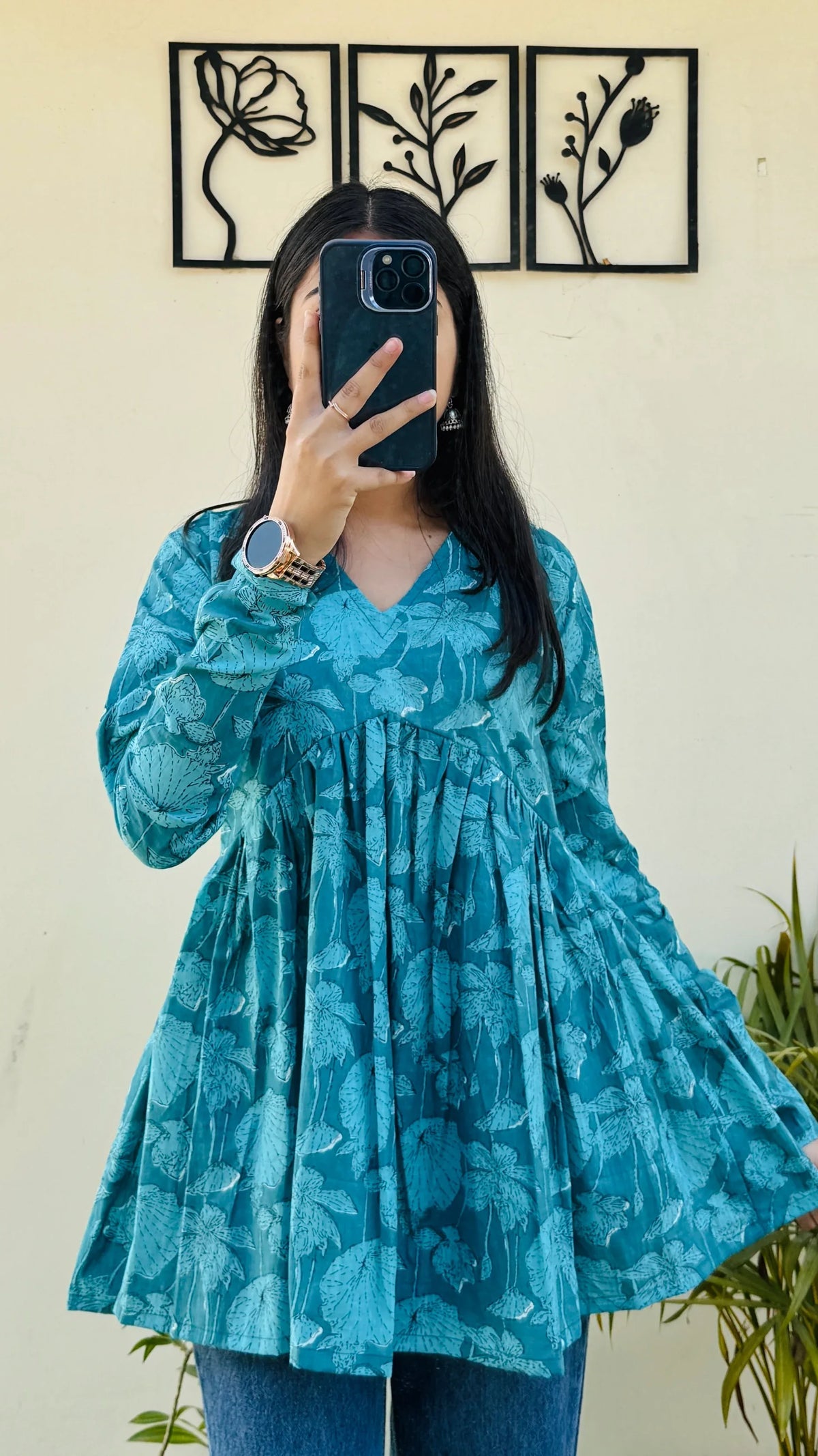 Trendy Pure Cotton Peplum Kurti
