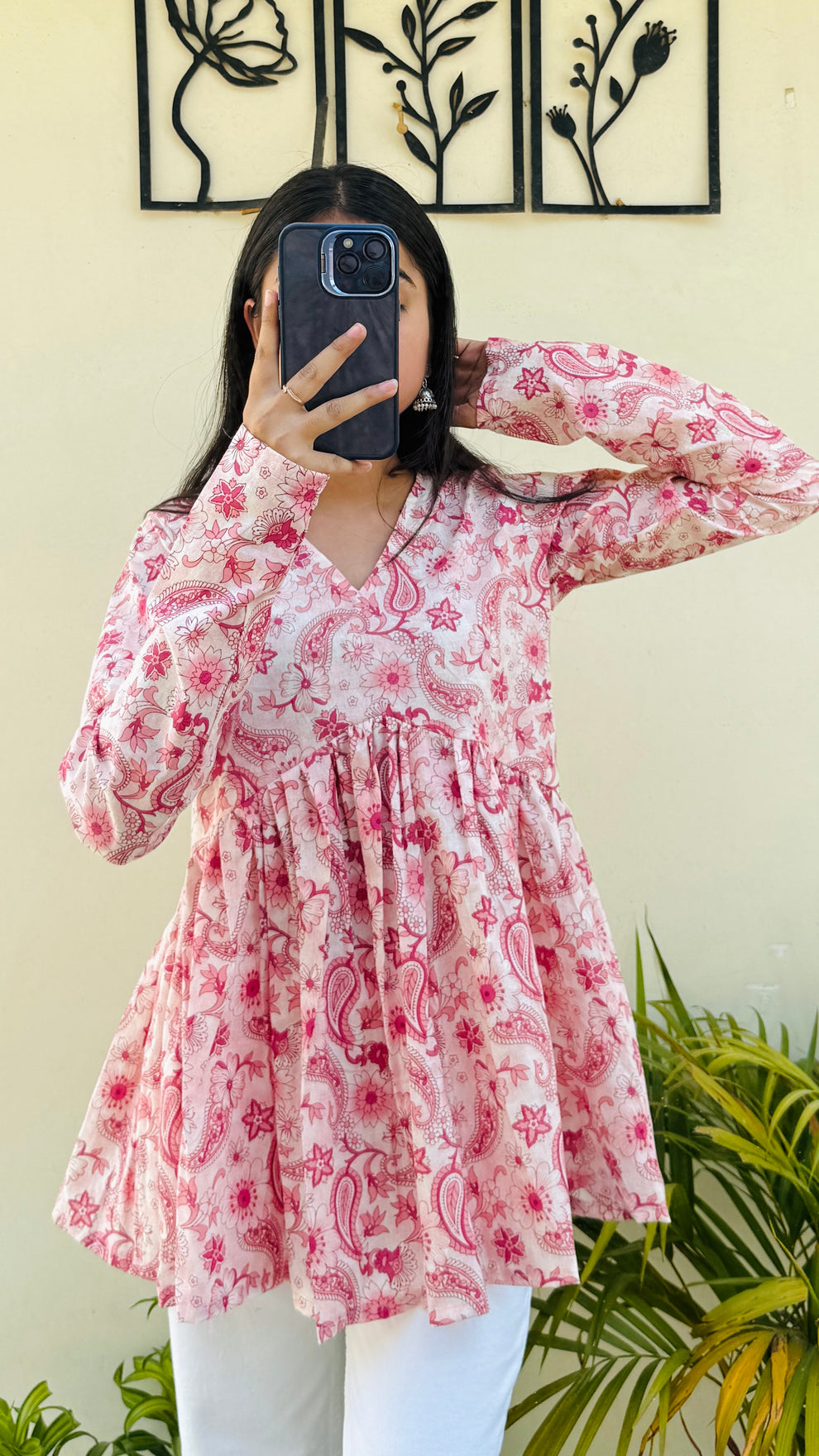 Lovely Pure Cotton Peplum Kurti