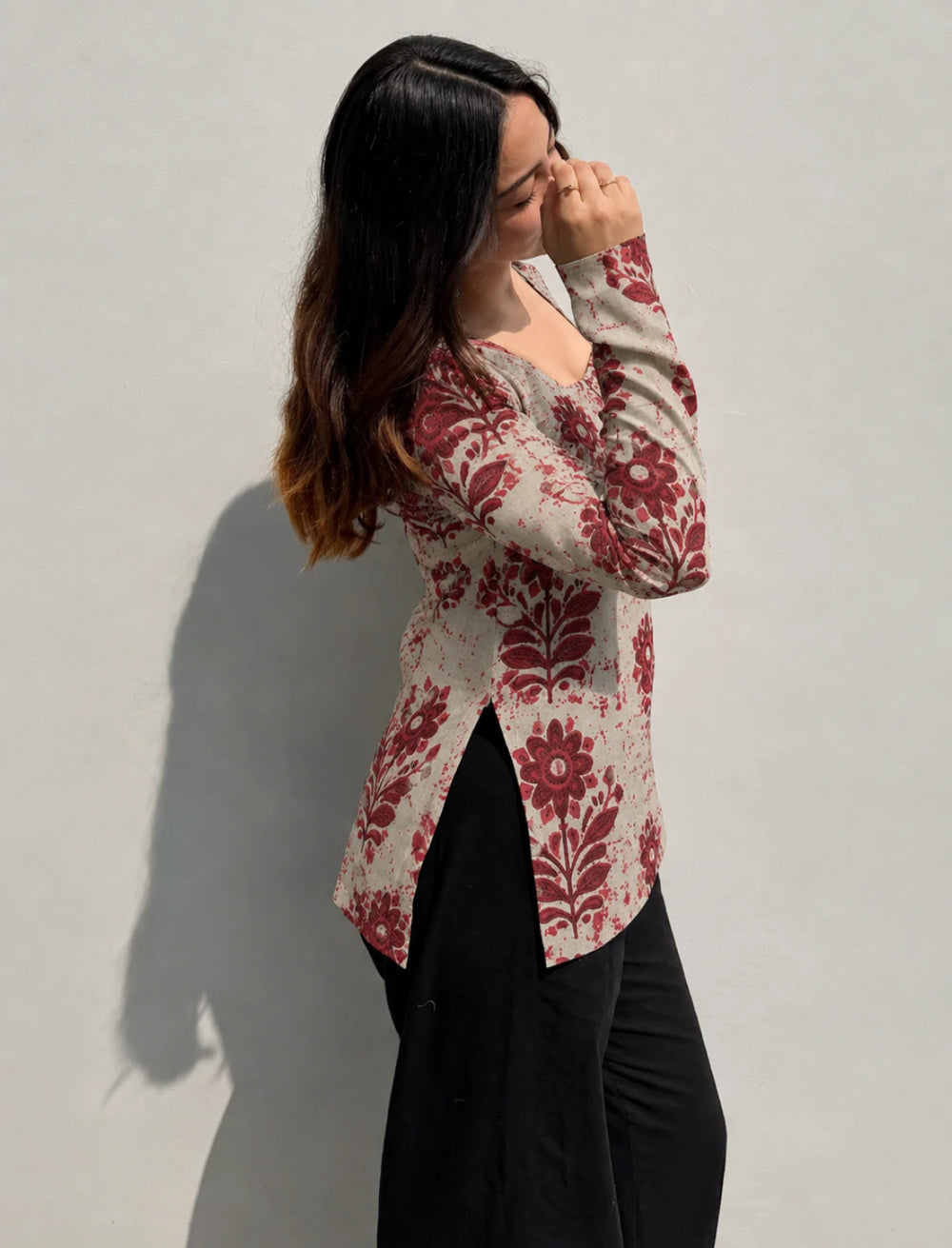 Beutiful Square Neck Corset Back Kurti