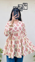Classy Pure Cotton Peplum Kurti