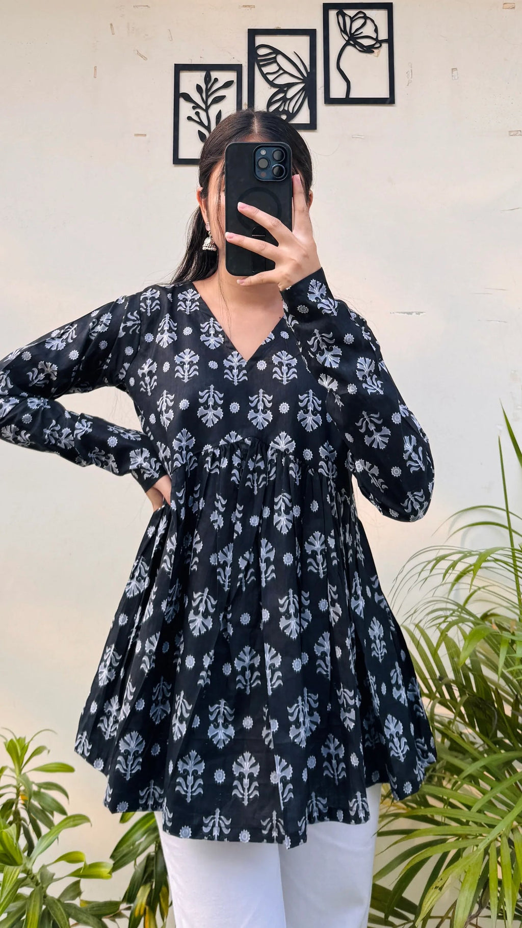 Trendy Pure Cotton Peplum Kurti