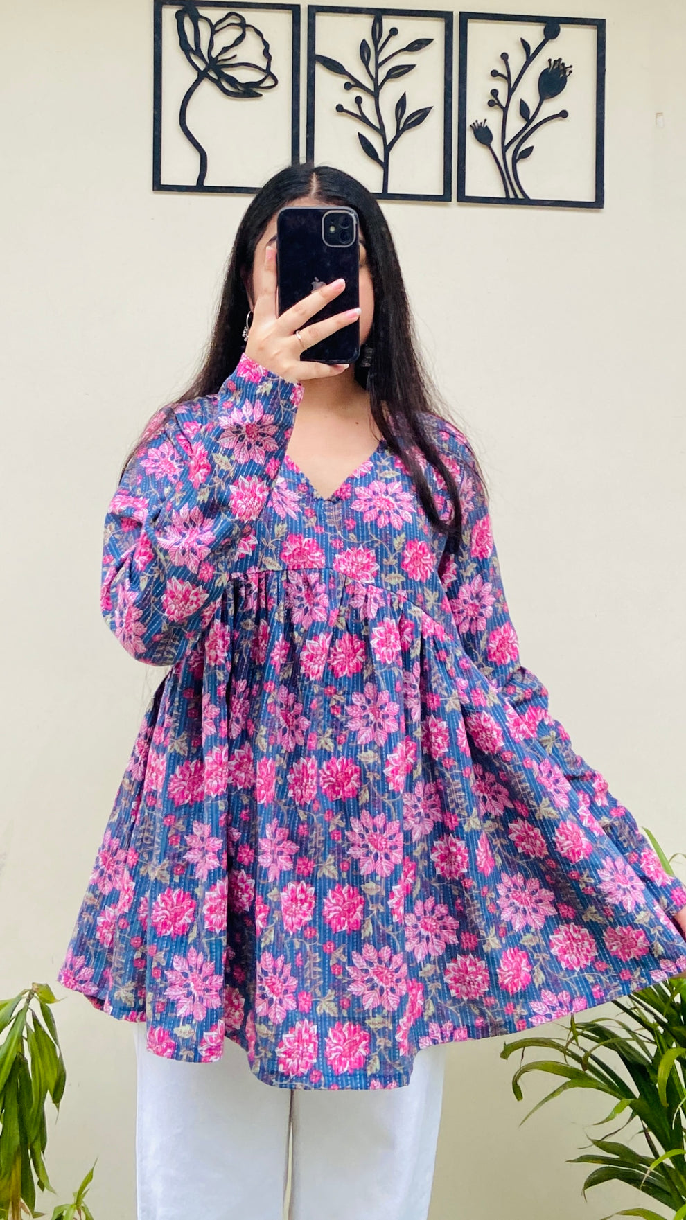 Classy Pure Cotton Peplum Kurti