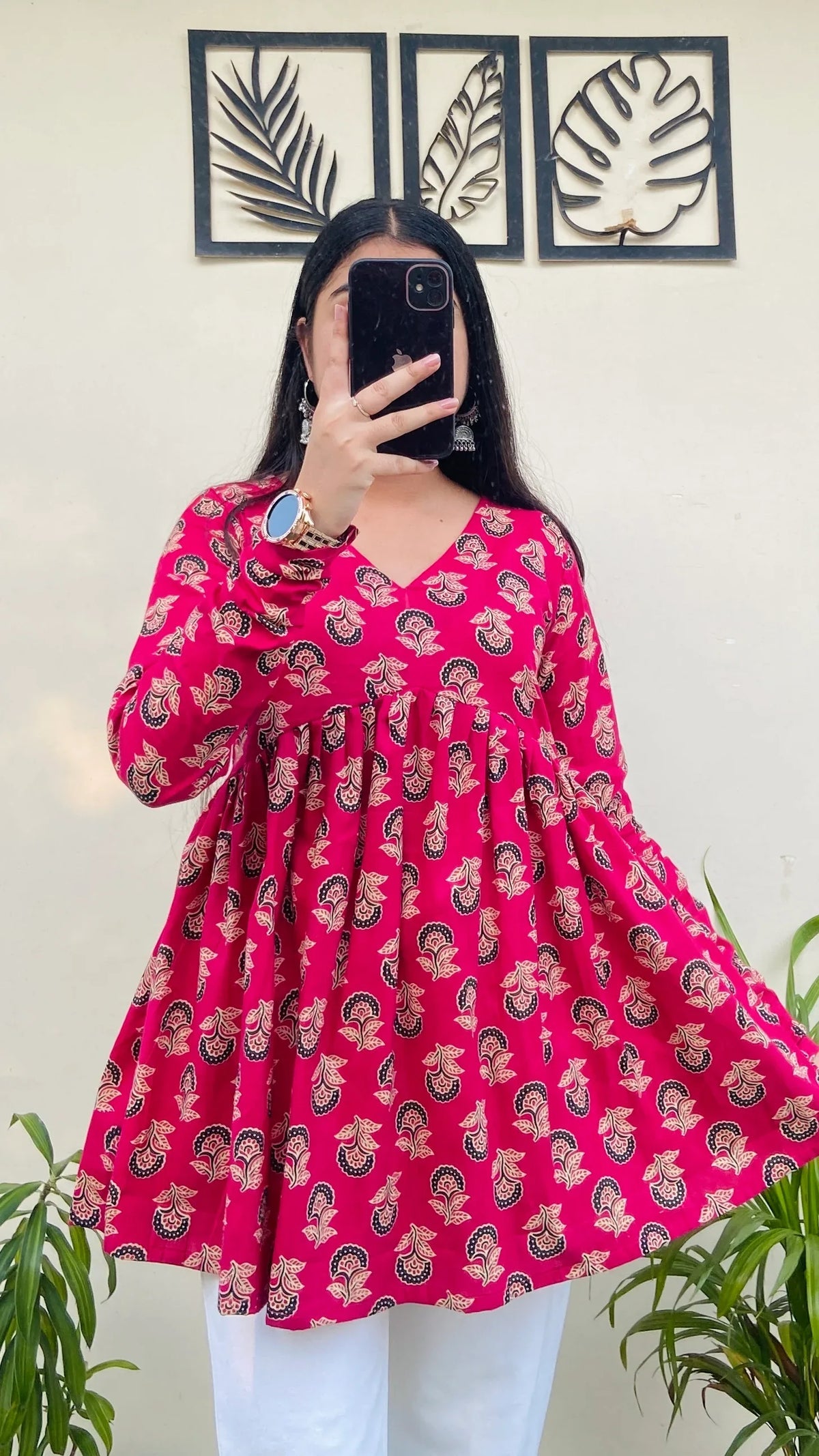 Classy Pure Cotton Peplum Kurti