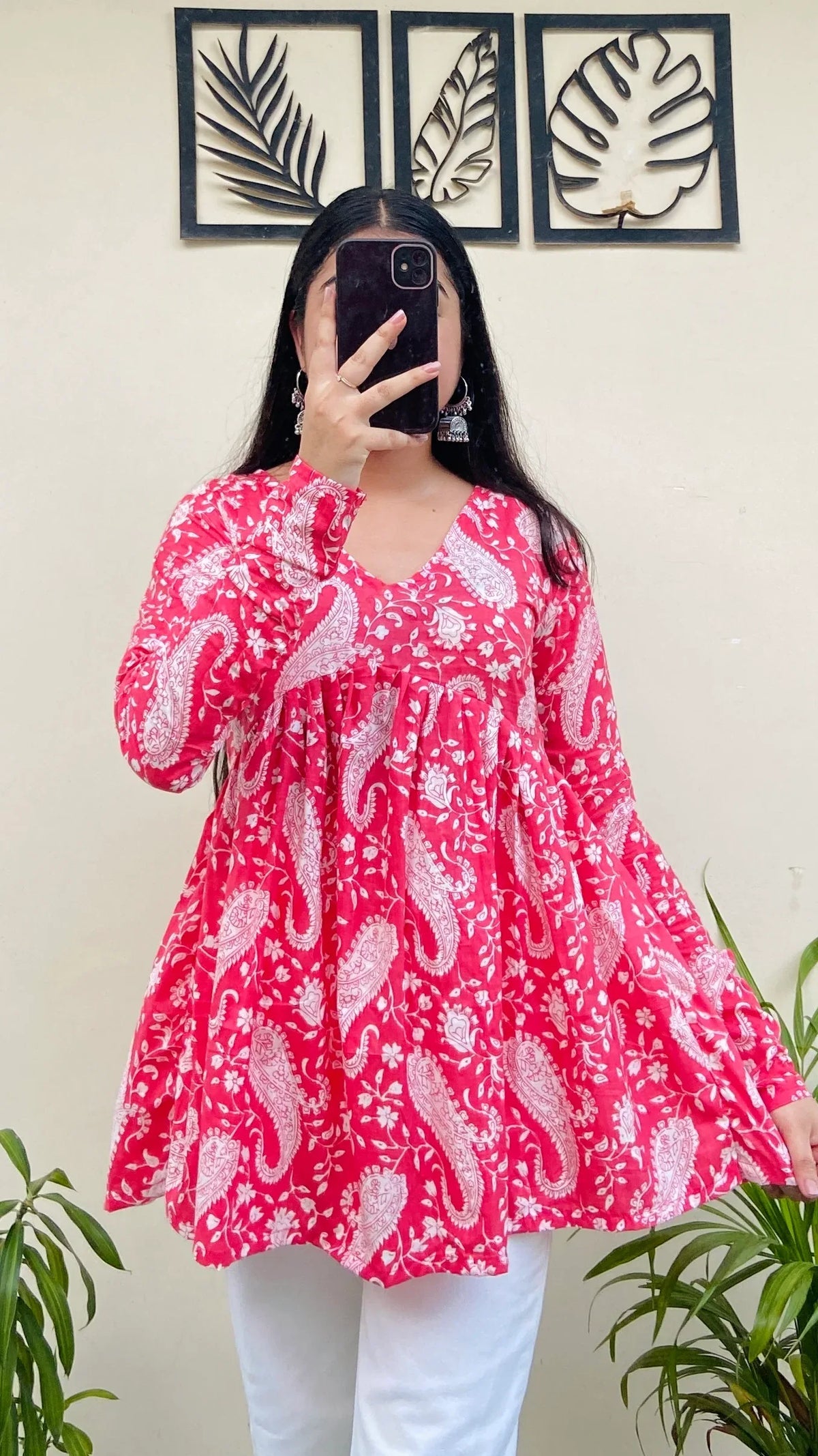 Lovely Pink Pure Cotton Peplum Kurti