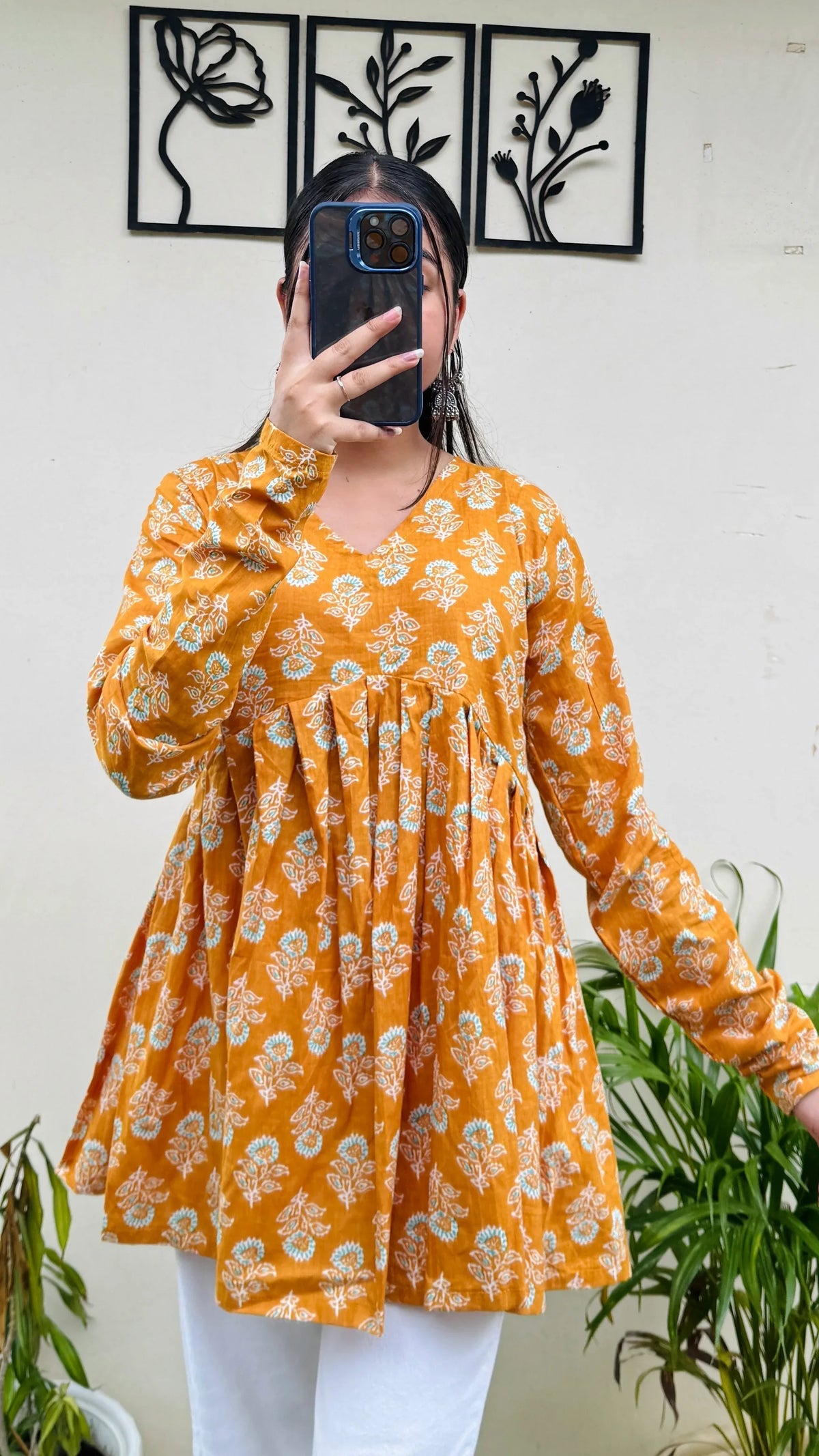 Trendy Pure Cotton Peplum Kurti