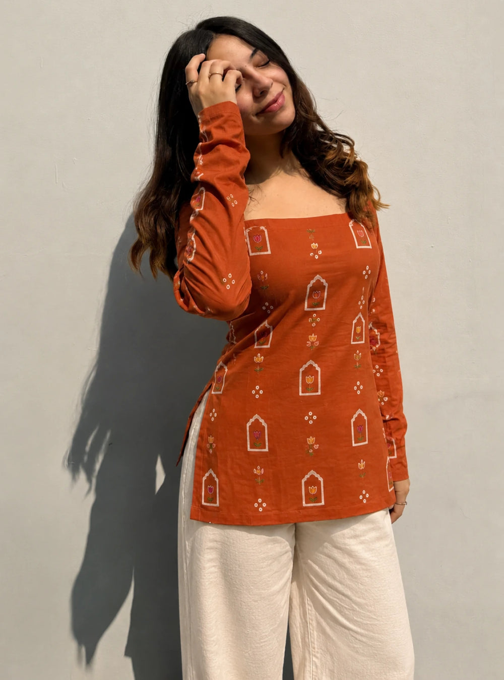 Classy Square Neck Corset Back Kurti