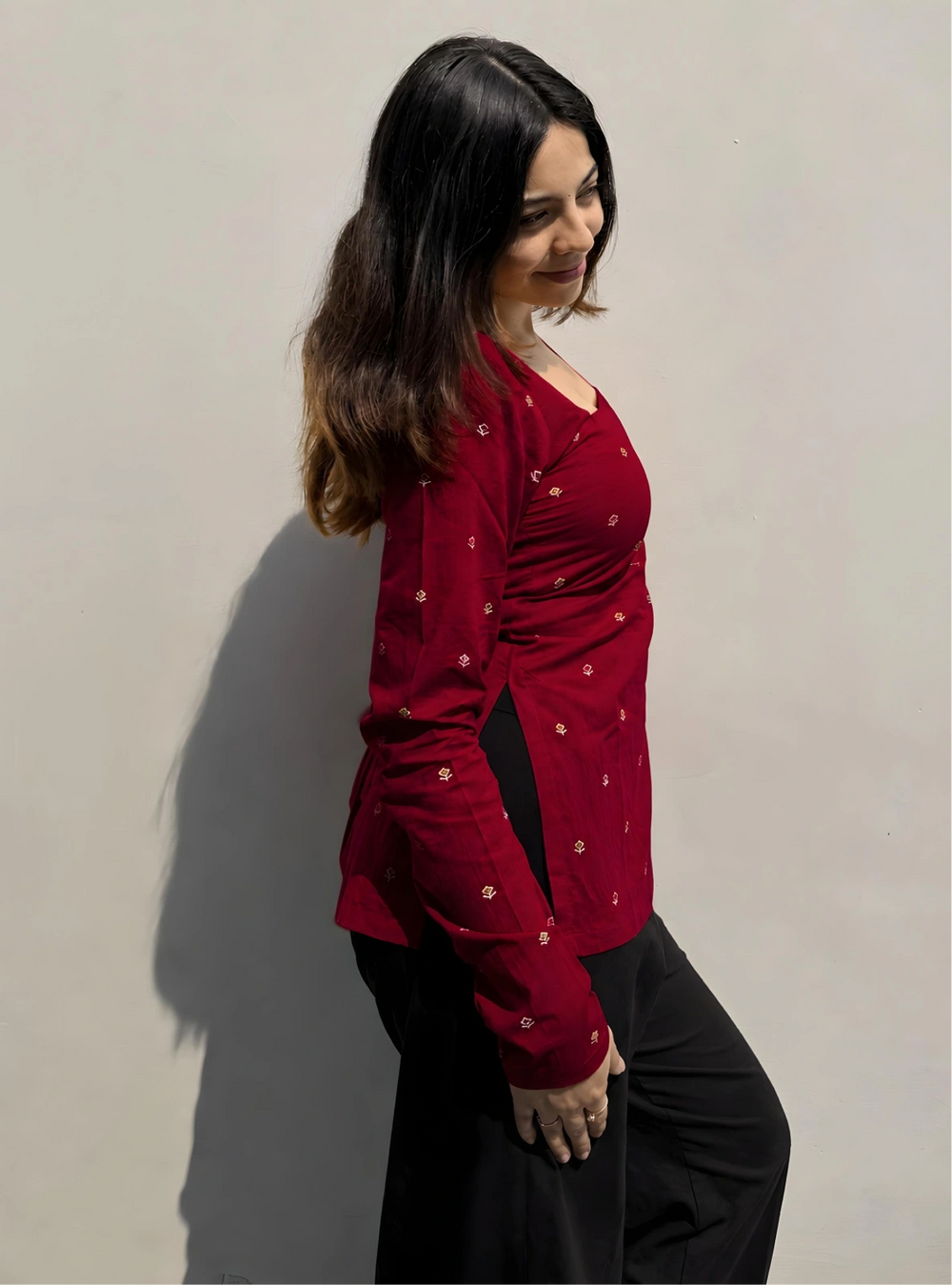 Trendy Corset Back Square Neck Kurti
