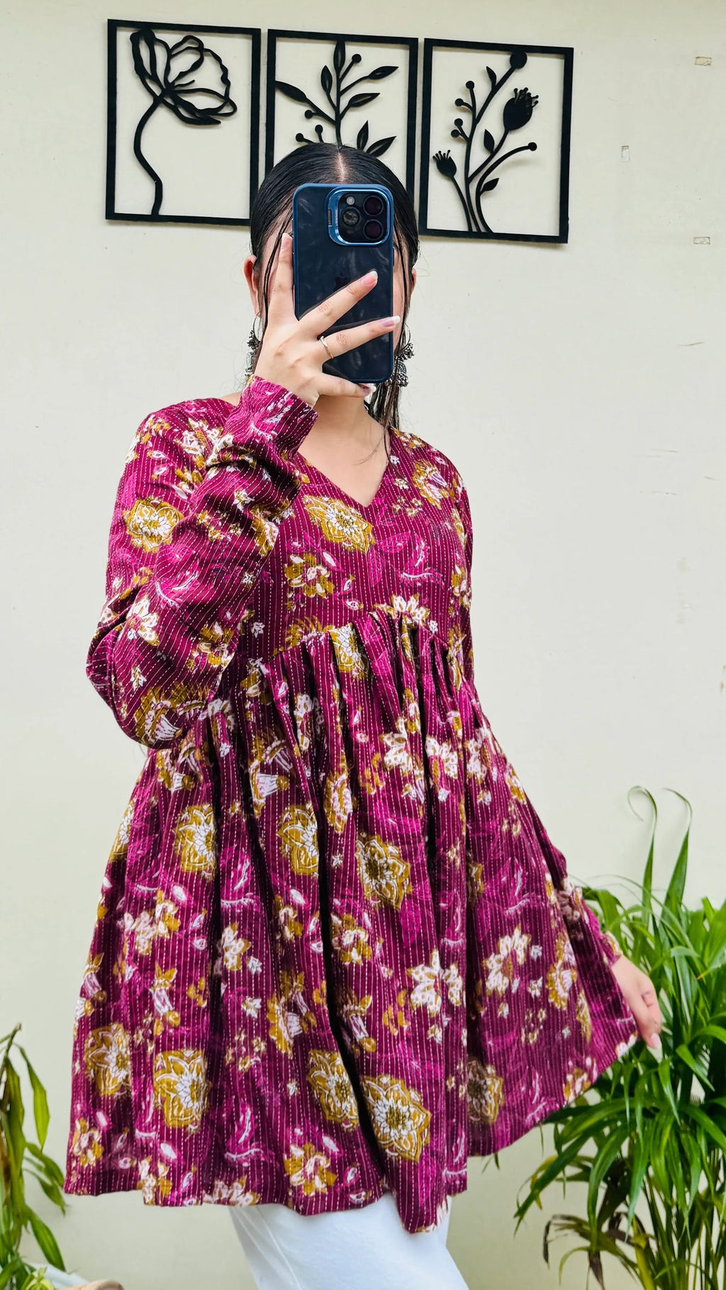 Classy Pure Cotton Peplum Kurti
