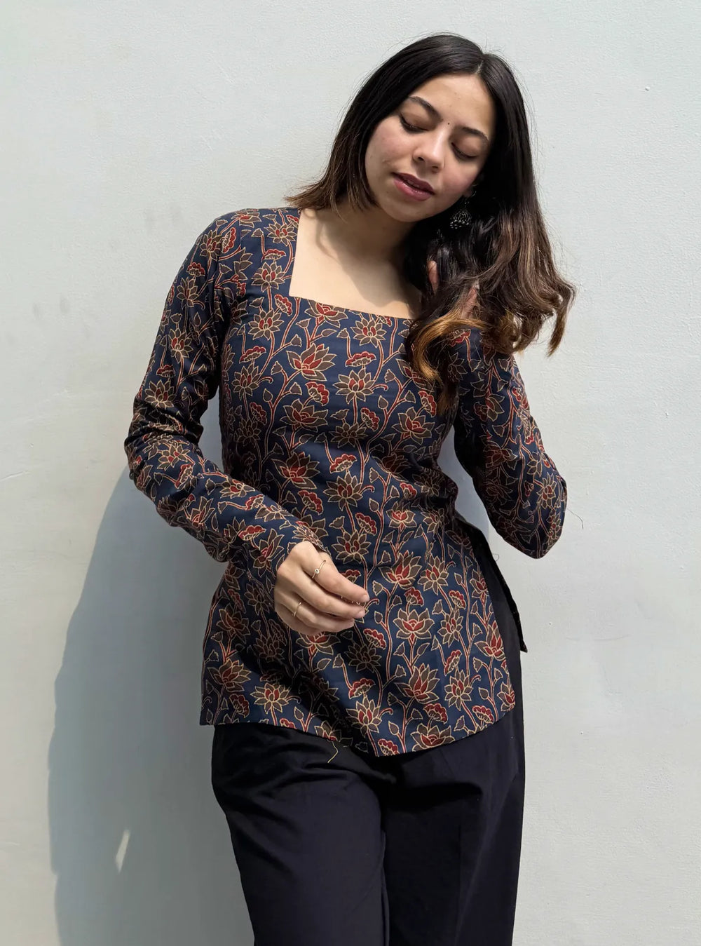 Classy Square Neck Corset Back Kurti