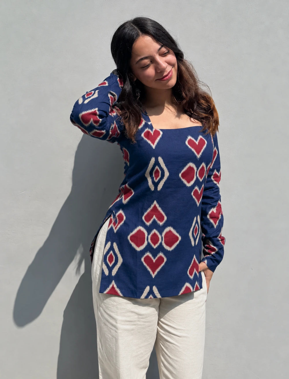 Trendy Square Neck Kurti