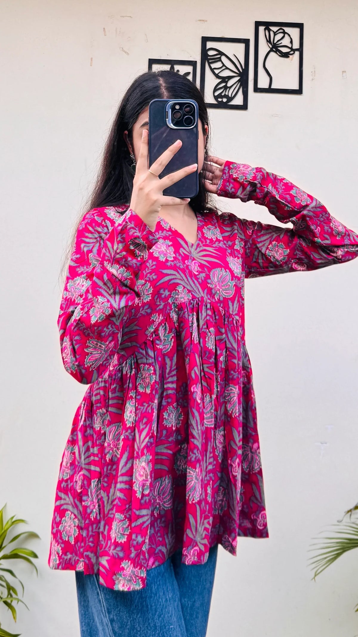Beutiful Pure Cotton Peplum Kurti