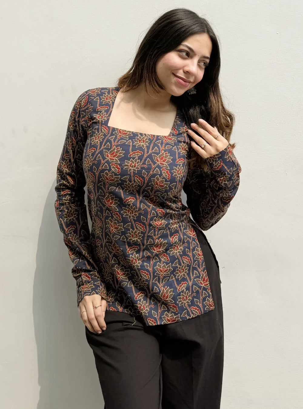 Classy Square Neck Corset Back Kurti