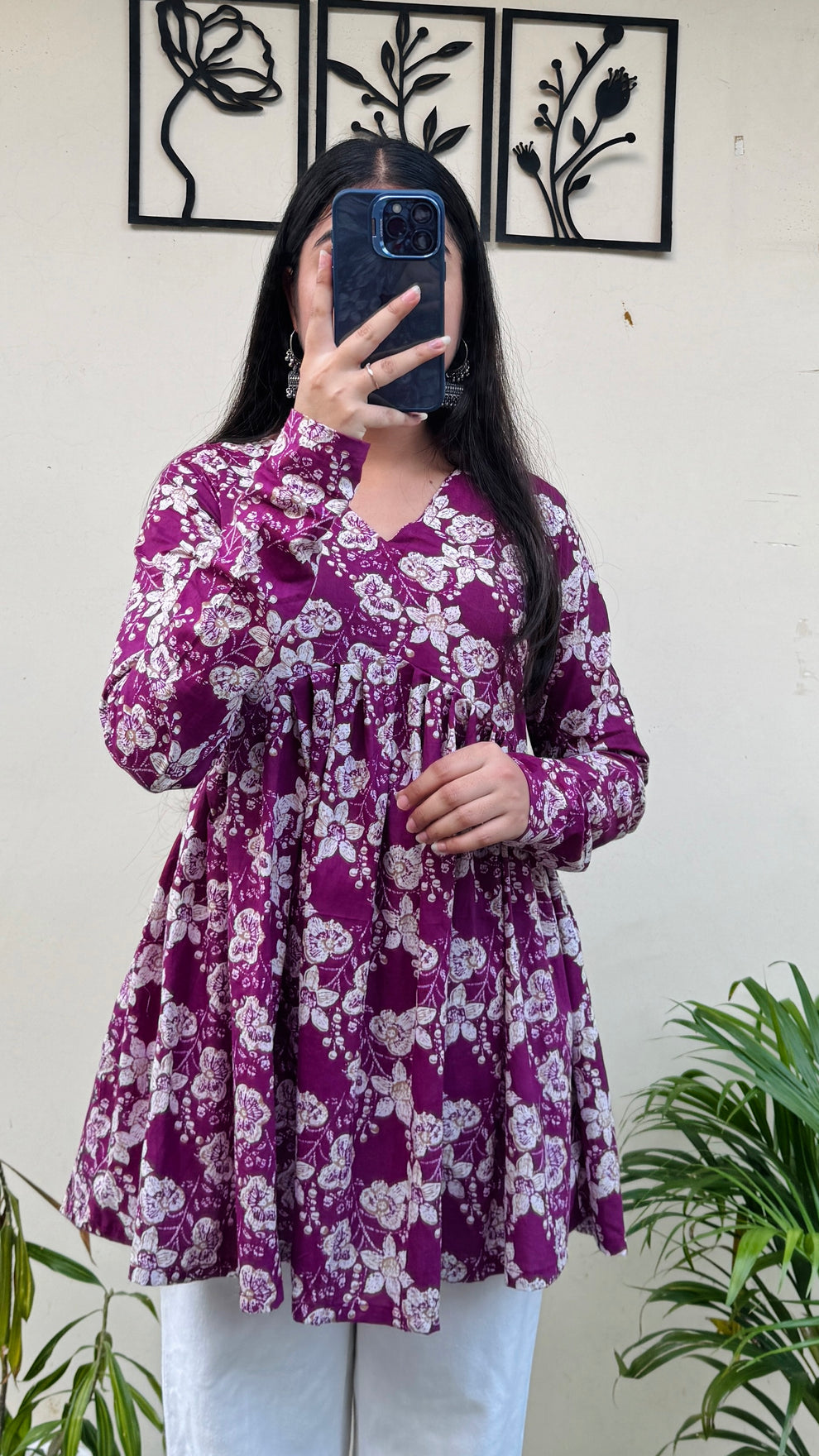 Classy Pure Cotton Peplum Kurti