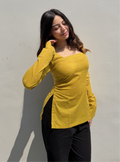 Trendy Square Neck Corset Back Kurti