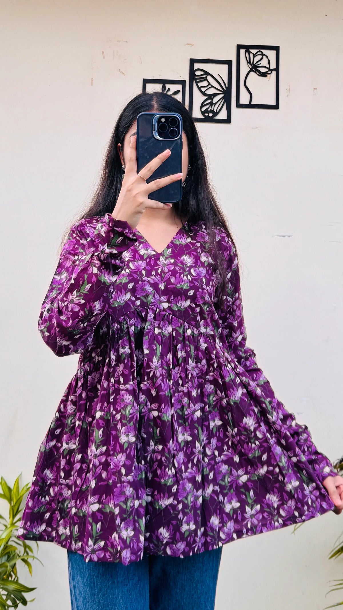 Beutiful Pure Cotton Peplum Kurti