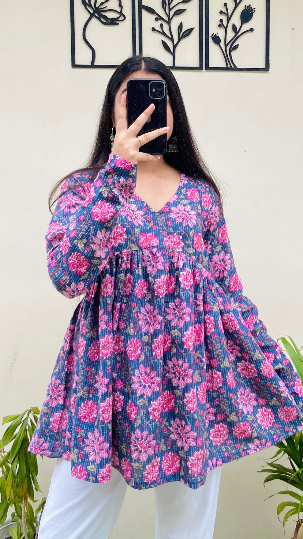 Classy Pure Cotton Peplum Kurti