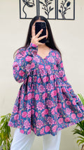 Classy Pure Cotton Peplum Kurti