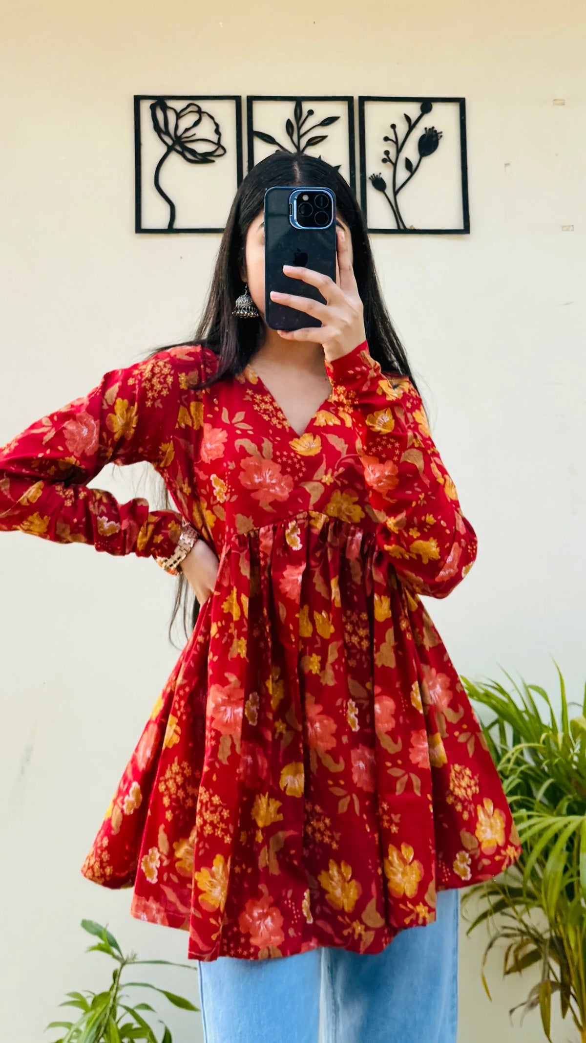 Beutiful Pure Cotton Peplum Kurti