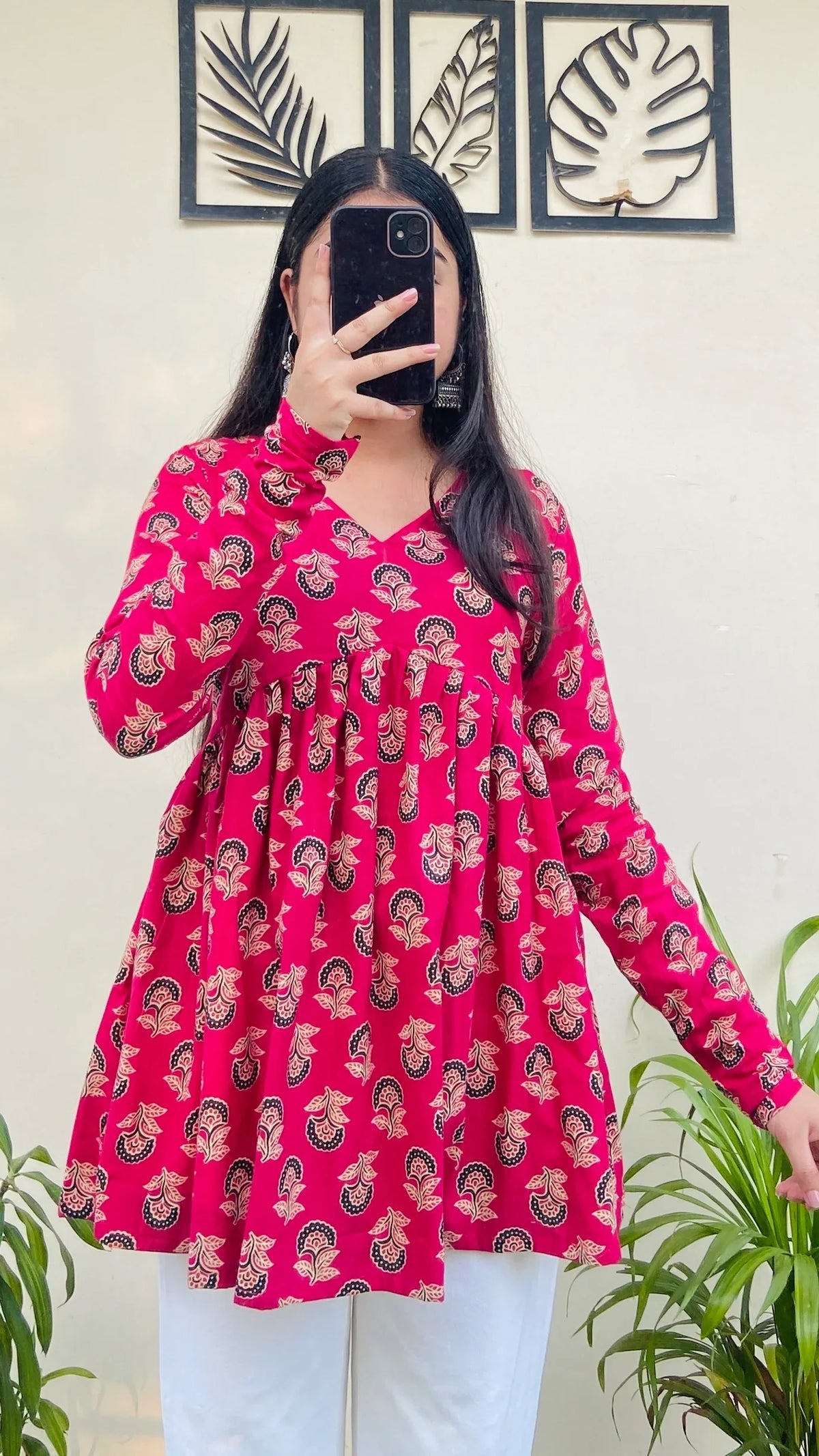 Classy Pure Cotton Peplum Kurti