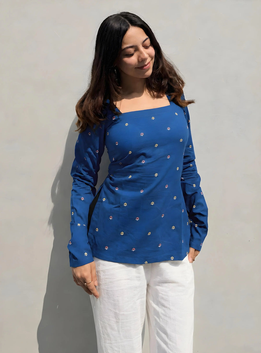 Trending Square Neck Corset Back Kurti