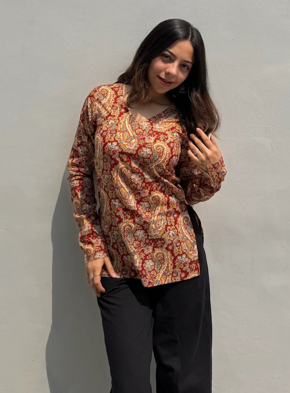 Classy V Neck Kurti