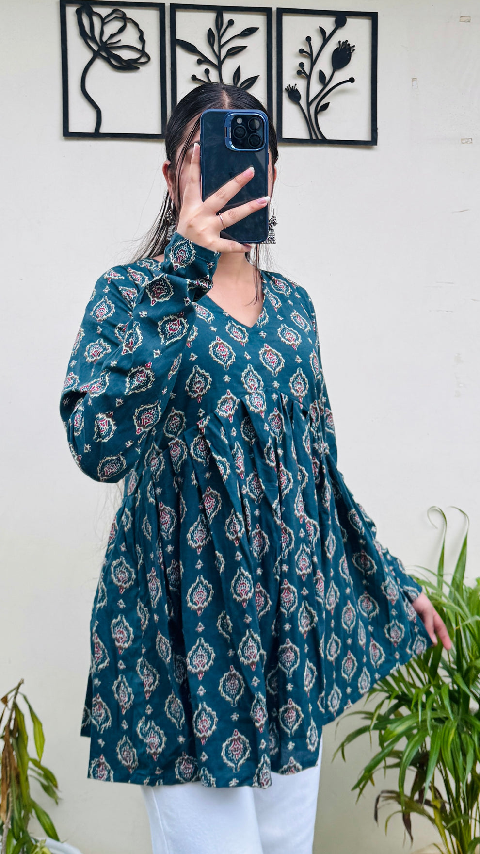 Trendy Pure Cotton Peplum Kurti