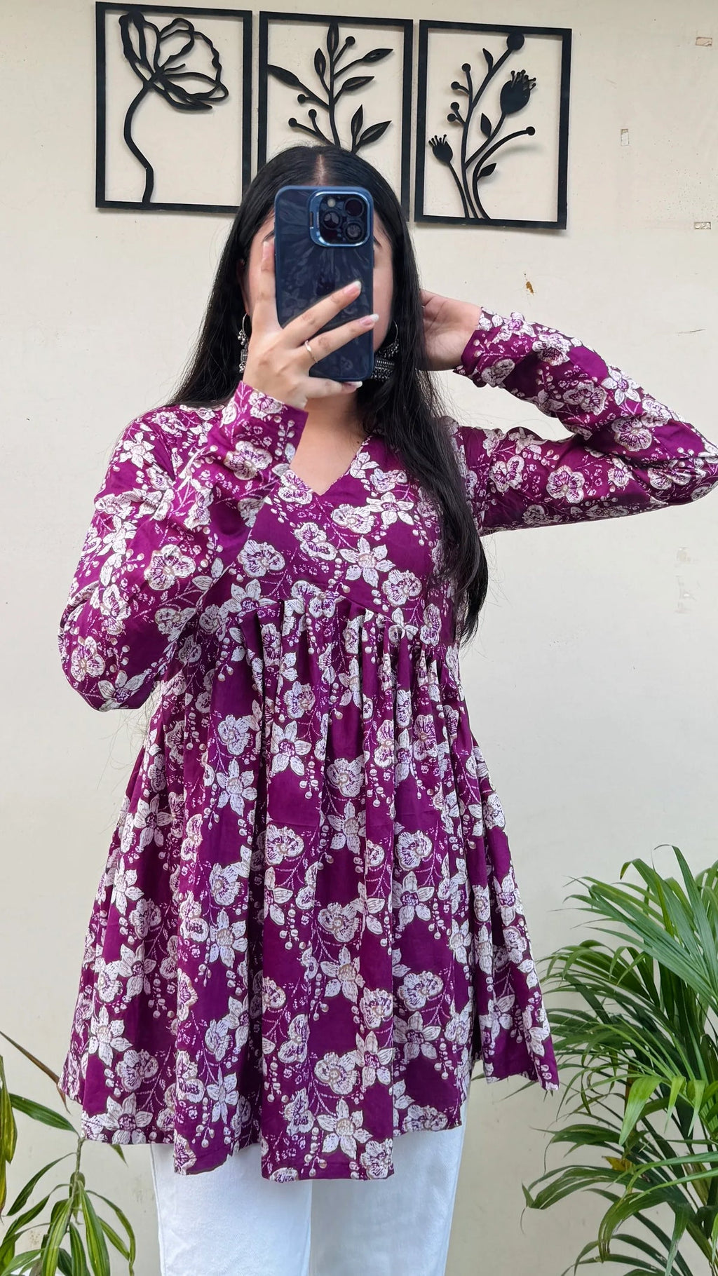 Beutiful Pure Cotton Peplum Kurti