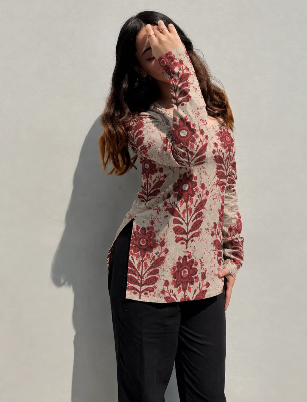 Beutiful Square Neck Corset Back Kurti